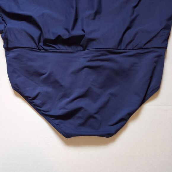 Lands' End Womens 14 Navy Blue Swim Skirt Suit Bottom Lined Built In Brief Beach - Picture 7 of 8